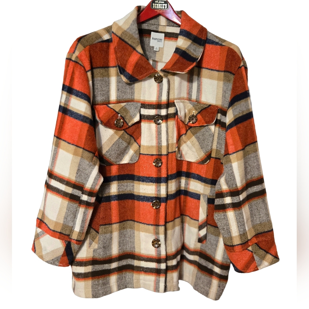 Kensie Fall Plaid Utility/Barn Jacket